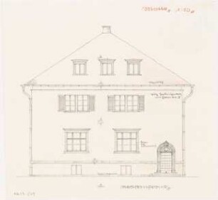 Umbau eines Landhauses Monatskonkurrenz Februar 1933: Aufriss Straßenansicht 1:50