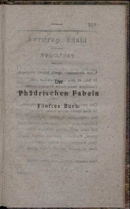 Der Phädrischen Fabeln. Fünftes Buch.