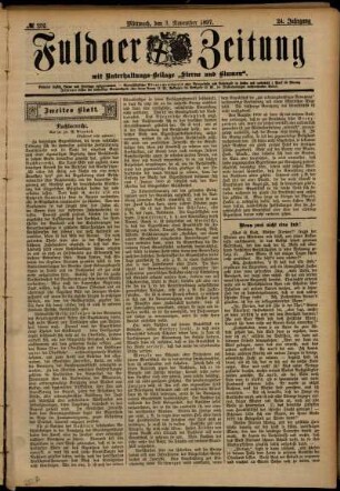Zweite Ausgabe vom Mittwoch, den 03. November 1897.