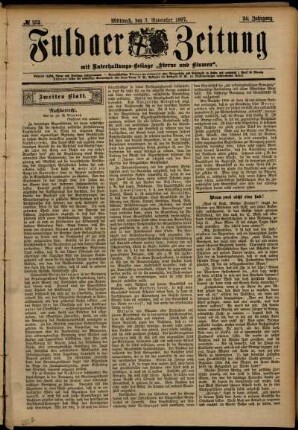 Zweite Ausgabe vom Mittwoch, den 03. November 1897.