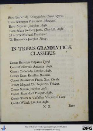 In Tribus Grammaticae Classibus.