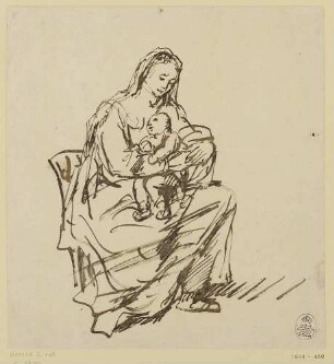Sitzende Madonna mit Kind