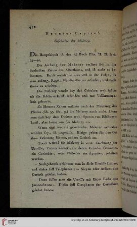 Neuntes Capitel