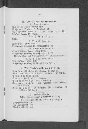 IV. Die Amtshandlungen (1910).