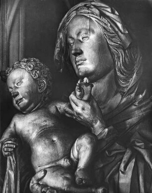 Heilbronn, Kilianskirche, Hochaltar, Mondsichelmadonna, Detail; Hans Seyfer