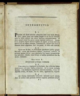 Sectio. I. Interpretandi principia communia.