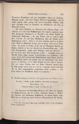 II. Erinnerungen aus den Kriegszeiten von 1806-1813.