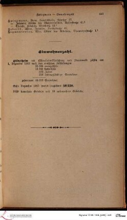 Einwohnerzahl.