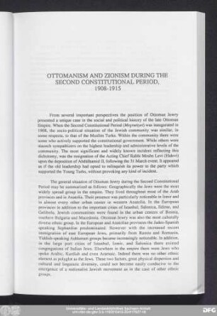 [III. Ottoman Ethnicities]