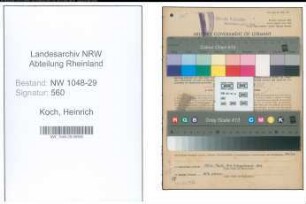 Entnazifizierung Heinrich Koch , geb. 15.06.1907 (Beamter)