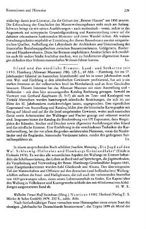 Island und das nördliche Eismeer, Land- und Seekarten seit 1493, Ausstellung und Katalog von Torkild Hinrichsen : Hamburg, Altonaer Museum, 1980