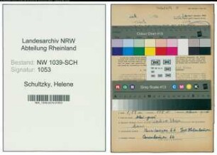 Entnazifizierung Helene Schultzky , geb. 20.04.1893 ()