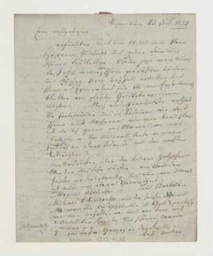 Brief von Nikolaus Gottfried Kränner an Joseph Heller