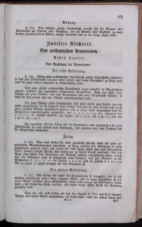 Zwölfter Abschnitt. Von arithmetischen Proportionen.