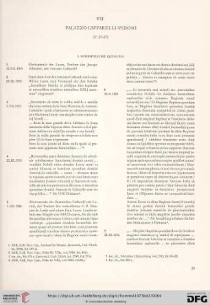 VII. Palazzo Caffarelli-Vidoni (T. 25-27)
