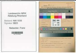 Entnazifizierung Franz Niebecker , geb. 02.09.1885 (Hauer)