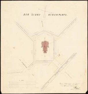 Zionskirche, Berlin: Lageplan Kirchplatz 1:1000