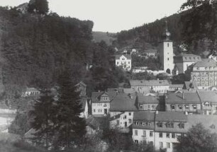 Gräfenthal, Stadtansicht : Gräfenthal. Stadtansicht mit der Evangelischen Stadtkirche Sankt Marien