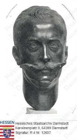 Metzendorf, Heinrich Prof. (1866-1923) / Porträt, Kopfbild auf Sockel, Büste