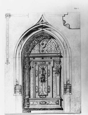 Halle (Saale), Rathaus, Portal (grafische Darstellung); 1948 abgetragen
