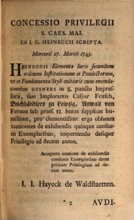 Jo. Gottl. Heineccii Fundamenta Stili cultioris