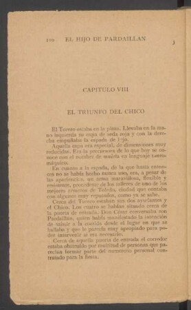 Capítulo VIII - El triunfo del Chico