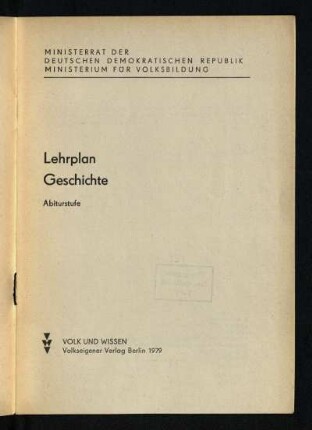1979: Abiturstufe