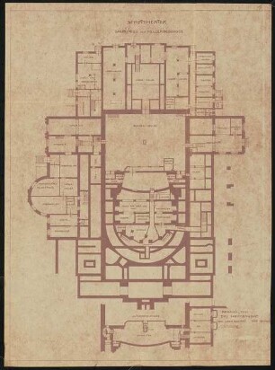 Stadttheater, Bremen: Grundriss Kellergeschoss 1:200