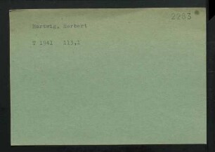 Hartwig, Herbert