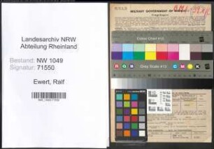Entnazifizierung Ralf Ewert , geb. 24.10.1890 (Friseur)