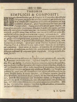 Theoria Simplicis & Compositi.