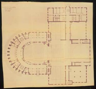 Gautheater Westmark (auch: Grenzlandtheater Saarpfalz, Saarländisches Staatstheater), Saarbrücken: Grundriss 1:100