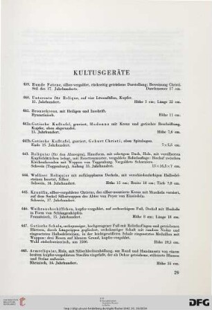 Kultusgeräte (Nr. 349-464)