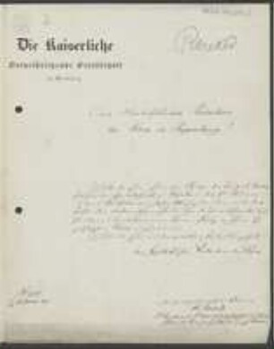 Brief von Karl Renard an Unbekannt