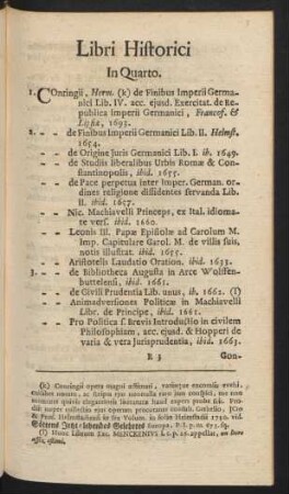 Libri Historici In Quarto