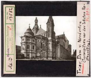 Trier, Dom von Nordosten, Turmspitzen vor der letzten Restaurierung