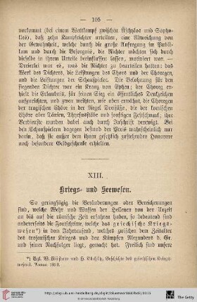XIII. Kriegs- und Seewesen