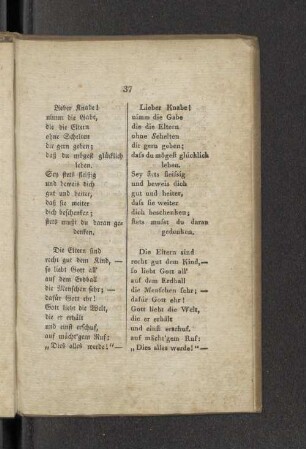 Lieber Knabe! (...)