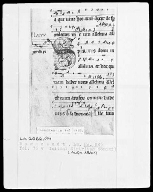 Graduale — Initiale S(piritus domini), Folio 75verso