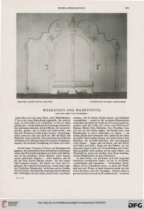36: Werkstoff und Werkstätte