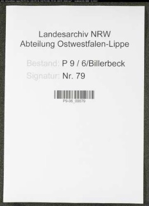 Sterberegister Standesamt Billerbeck