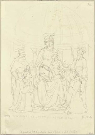 Maria mit Kind und Heiligen (Sacra Conversazione), nach Vecchietta