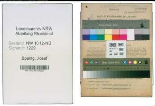 Entnazifizierung Josef Boeing , geb. 06.08.1903 (Verwalter)