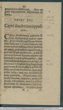 Caput XIII. Capiti duodecimo oppositum