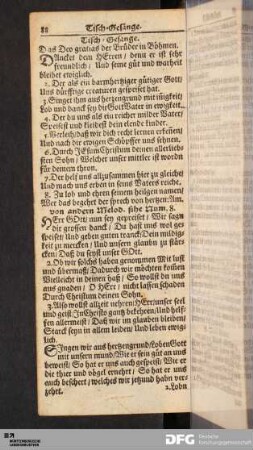 Tisch-Gesänge.