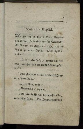 Das erste Kapitel. - Das zwanzigste Kapitel.
