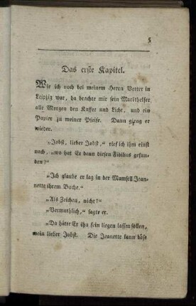 Das erste Kapitel. - Das zwanzigste Kapitel.