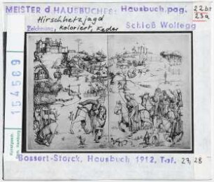 Meister des Hausbuches: Hirschhetzjagd