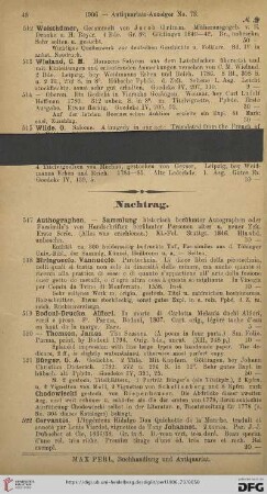 Nachtrag (Nr. 517 - 545)