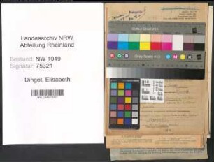 Entnazifizierung Elisabeth Dinget , geb. 18.10.1893 (Lehrerin)